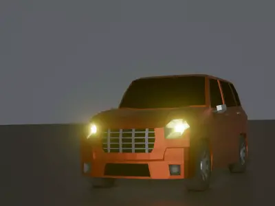 Low Poly Modern SUV Free low-poly 3D model