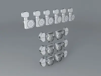 Guitar parts 2 Free 3D model