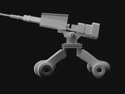 military cannon Free 3D model