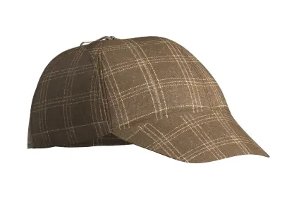 Brown Check Hat 3D model