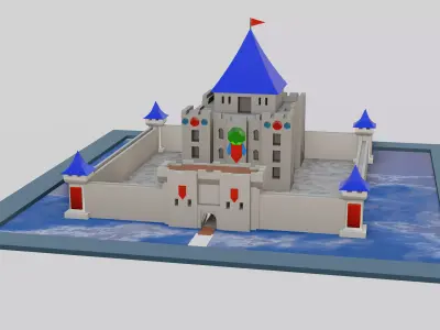 Castle lego Free low-poly 3D model