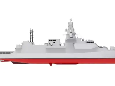 The Type 26 Frigate Low-poly 3D model