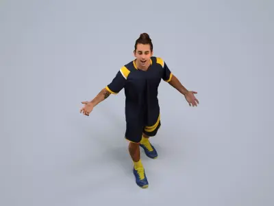 00523Carlos005 - Adult Caucasian man exercising in sports 3D model