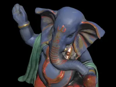 Ganesha - Elephant God Low-poly 3D model