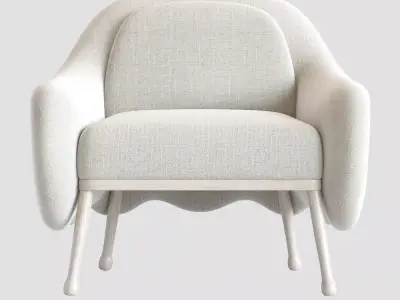 Armchair Cristina Celestino Corolla 3D model