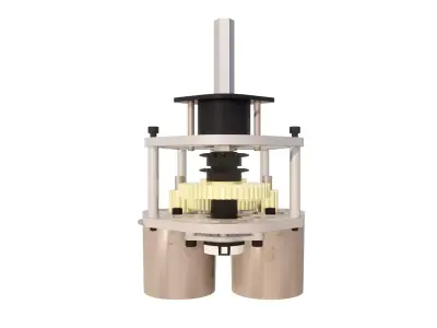 Compact Gear  Drive Assembly Low-poly 3D model