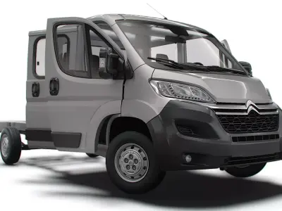 Citroen Jumper Chassis Truck CrCab 4035WB HQInterior 2023 3D model