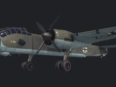 Ju-288 V103 Low-poly 3D model