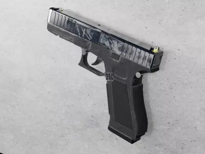 Glock 17 Police Bodykit Worn Low-poly 3D model