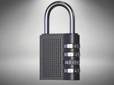 Padlock Low-poly 3D model