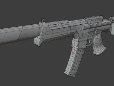 Sci-fi Spectre M4 Low-poly 3D model