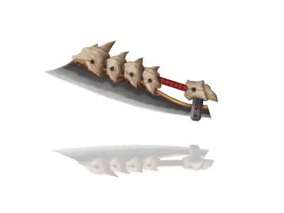 Volcano King Dagger Low-poly 3D model