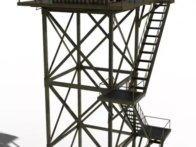Military Guard Tower 3D model