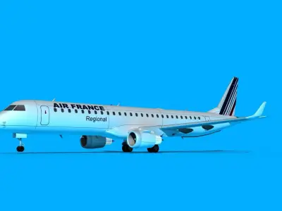 Embraer Emb-190 Air France HOP 3D model