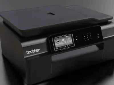 Brother photocopy machine machine  Low-poly 3D model