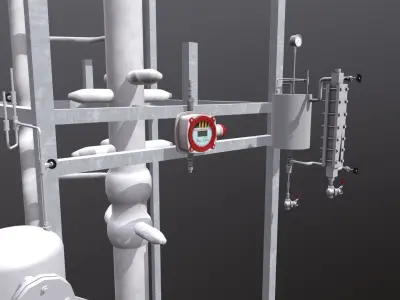 Liquid Vessel Structure Low-poly 3D model
