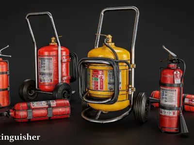 Fire extinguisher  Low-poly 3D model shop