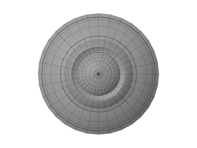 Medieval Silver and Gold Round Shield 3D model