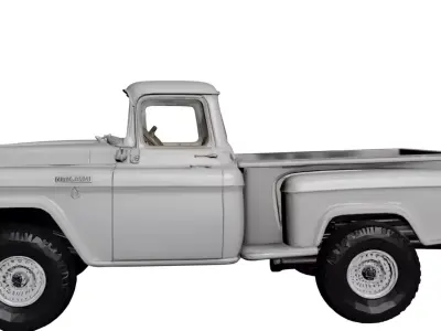 1950 GMC Pickup Truck 3D Model Classic Vintage Utility Vehicle 3D model
