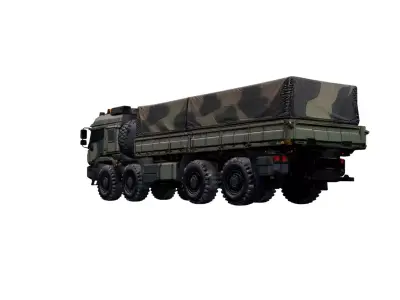 Military Logistics Transport Truck Heavy Duty Cargo Vehicle 3D model