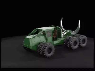 1-87 Tigercat Skidder 640 Print Ready STL 3D print model purchase