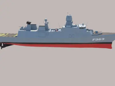 Navy Ship Iver Huitfeldt Low-poly 3D model