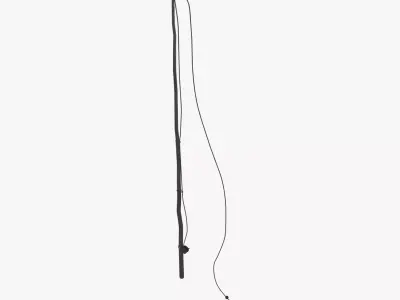 Medieval Fishing Rod Low-poly 3D model