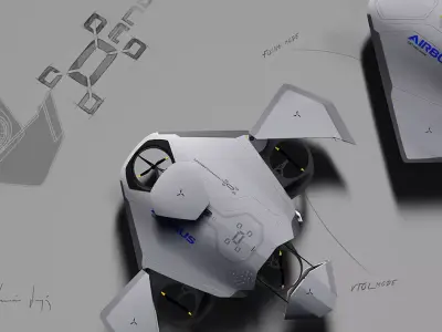 ANDROMEDA AIRBUS DRONE Low-poly 3D model