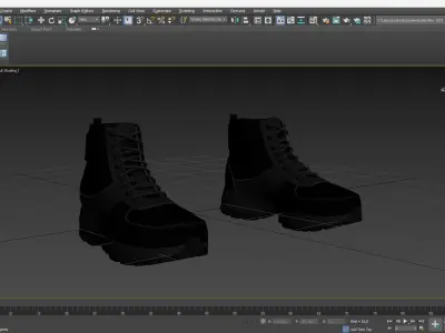 Boots Low-poly 3D model shop