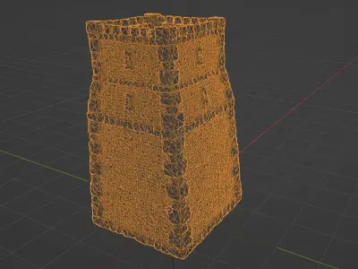 Castle Tower - Low-poly Game-ready Model Low-poly 3D model