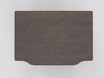 Table in the old styles Low-poly 3D model