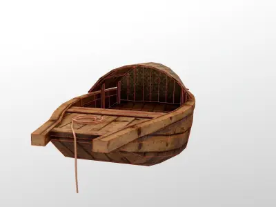  Small boat  3d model  Low-poly 3D model