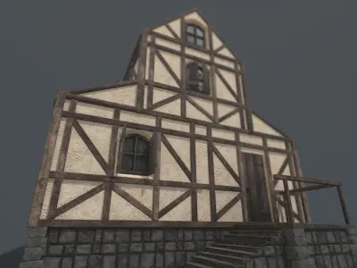 Medieval House 05 Low-poly 3D model
