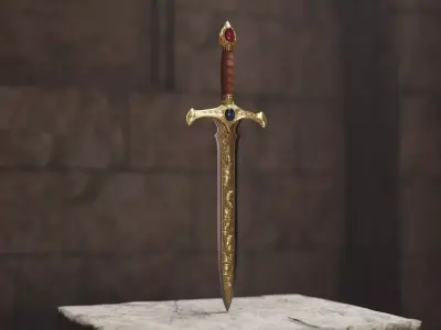 Realistic Game Ready Sword Set 01 Low-poly 3D model