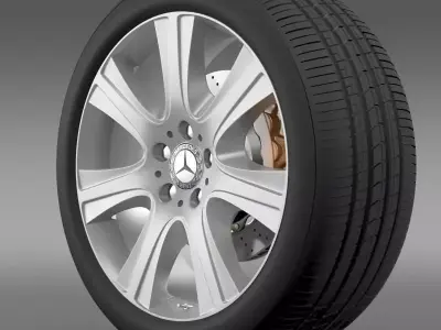 Mercedes Benz S 600 guard wheel 3D model