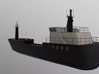 Fishing Vessel Ship Low-poly 3D model