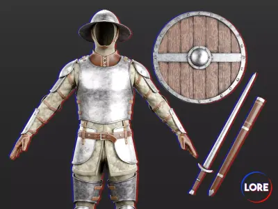 Medieval Collection Common Defender 3D Model Pack