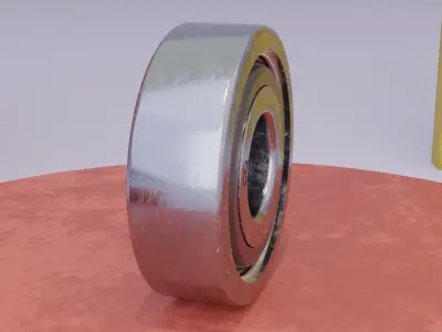 Bearing ball 3D model Textured
