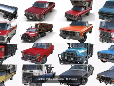 Custom traffic collection 3D Model Pack