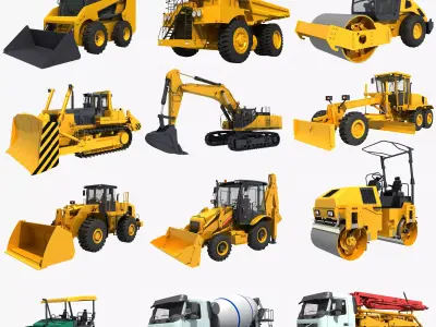 Collection Construction Vehicles 05 3D model