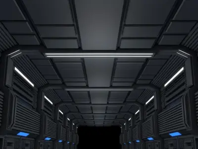 Sci Fi Corridor Free 3D model buy