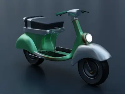 Moped 3D Asset 3D model
