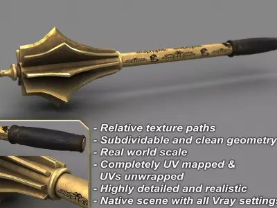 Medieval Mace 3D model