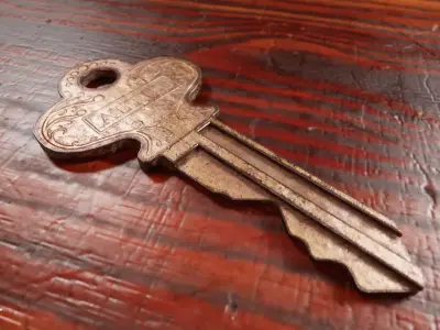 Locker Key Low-poly 3D model