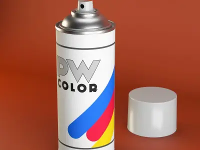 Spraycan dw color spray can mockup 3D model
