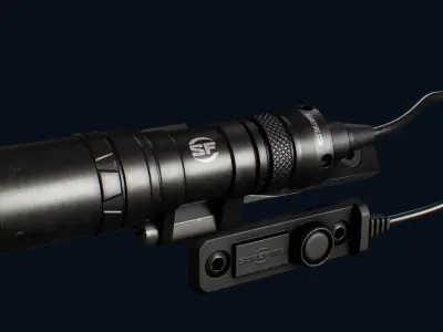 SureFire Flashlight Weapon Attachment Low-poly 3D model
