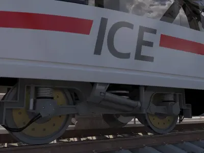 High-speed Electric Train ICE 3 Siemens Velaro E Germany 3D model