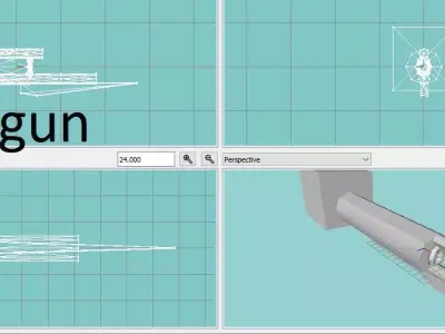 mechgun mech gun Free low-poly 3D model