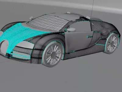 Bugatti Veyron  Low-poly 3D model by khodirovjamshid061