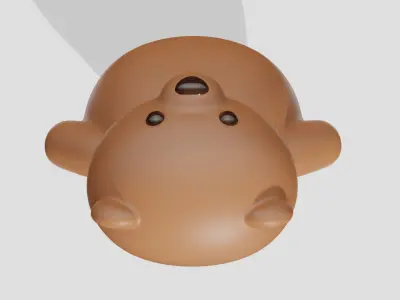 Cute brown bear  3D model